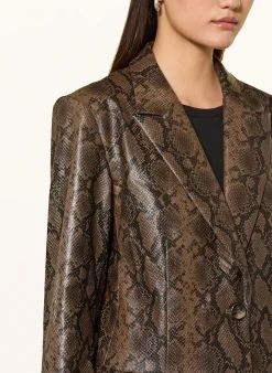 Blazer in Lederoptik