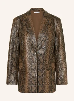 Blazer in Lederoptik