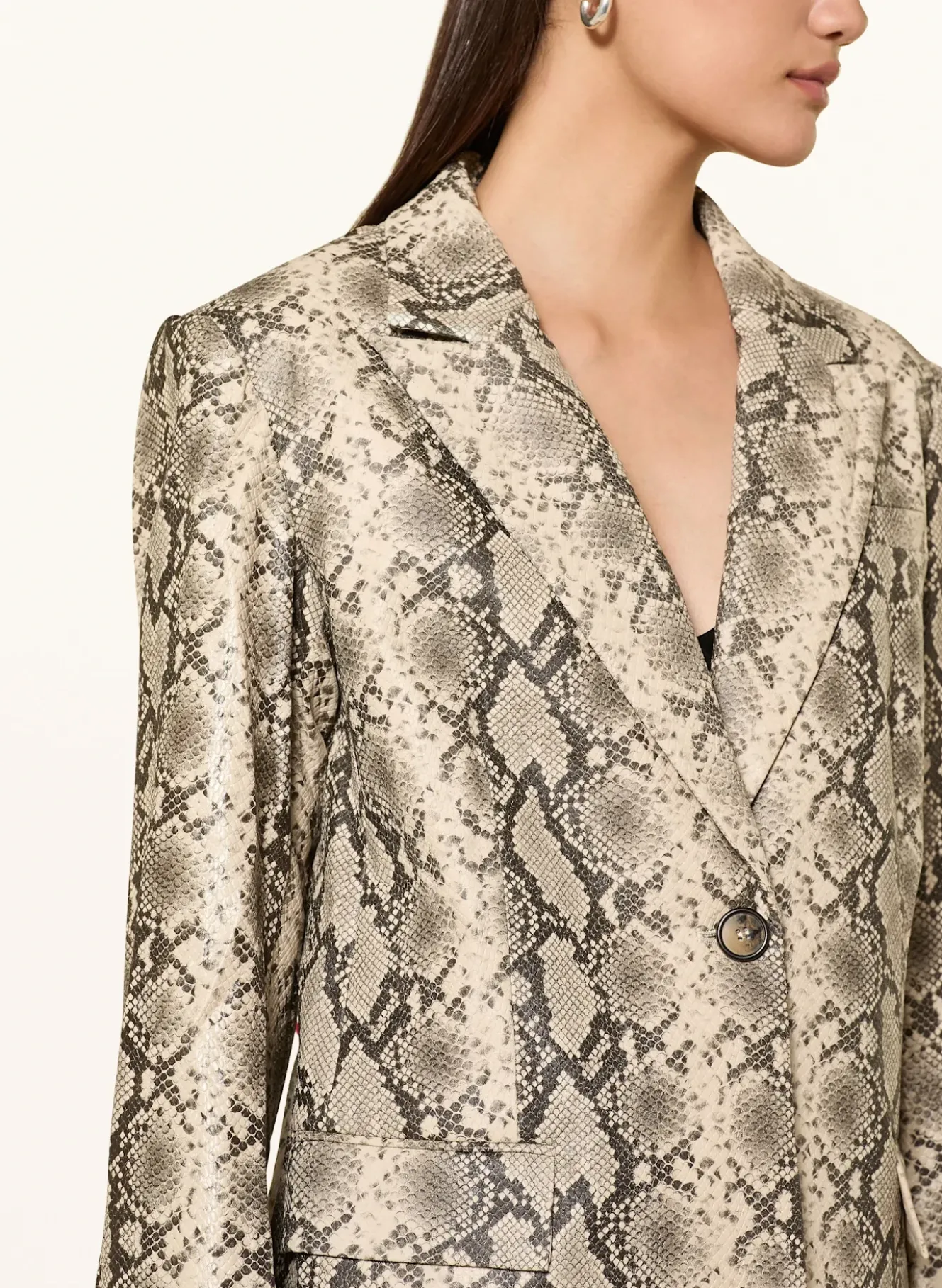 Blazer in Lederoptik