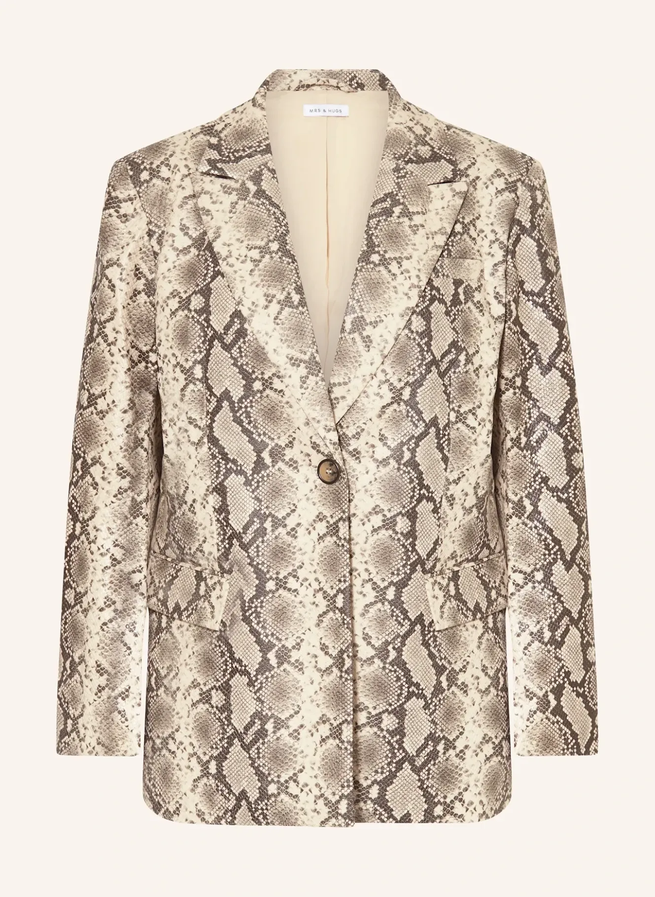 Blazer in Lederoptik