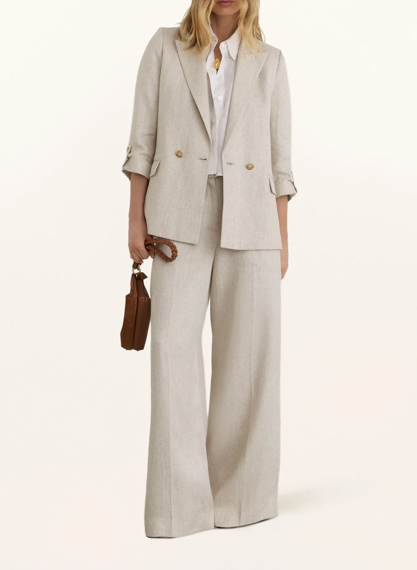 Blazer NOLAH mit Leinen und 3/4-Arm