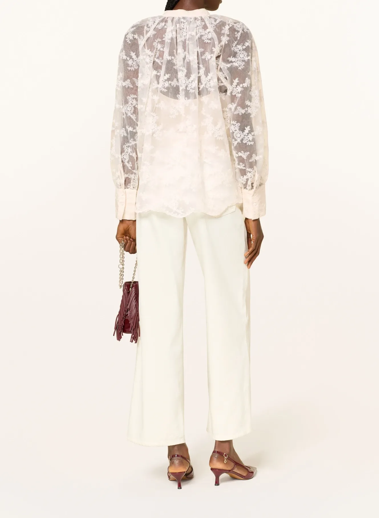 Bluse aus Spitze