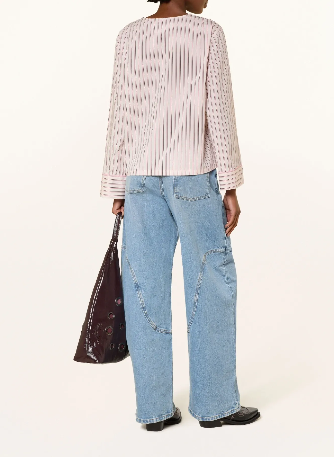 Bluse BRIEL mit Pailletten und Rüschen