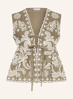 Bluse mit Leinen