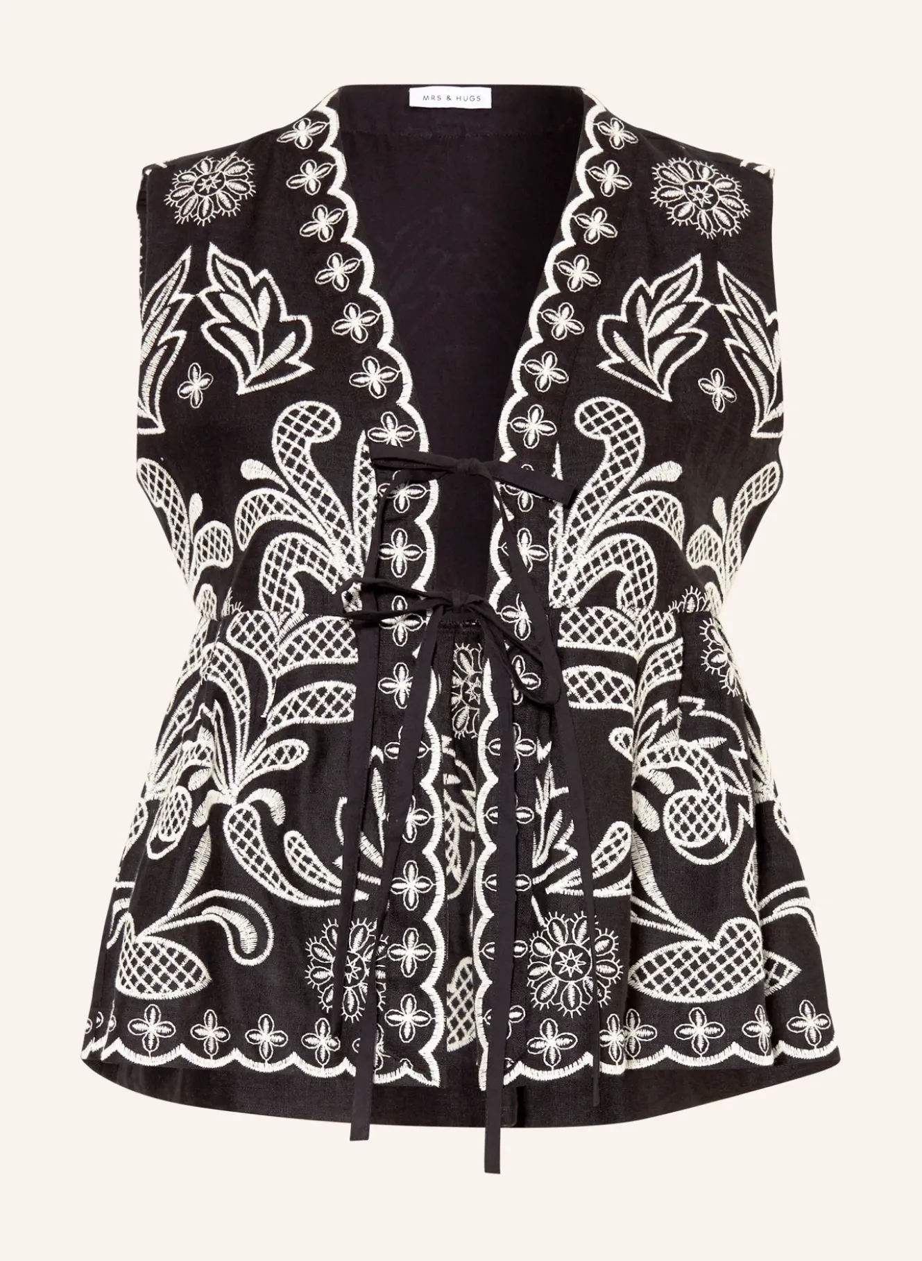 Bluse mit Leinen