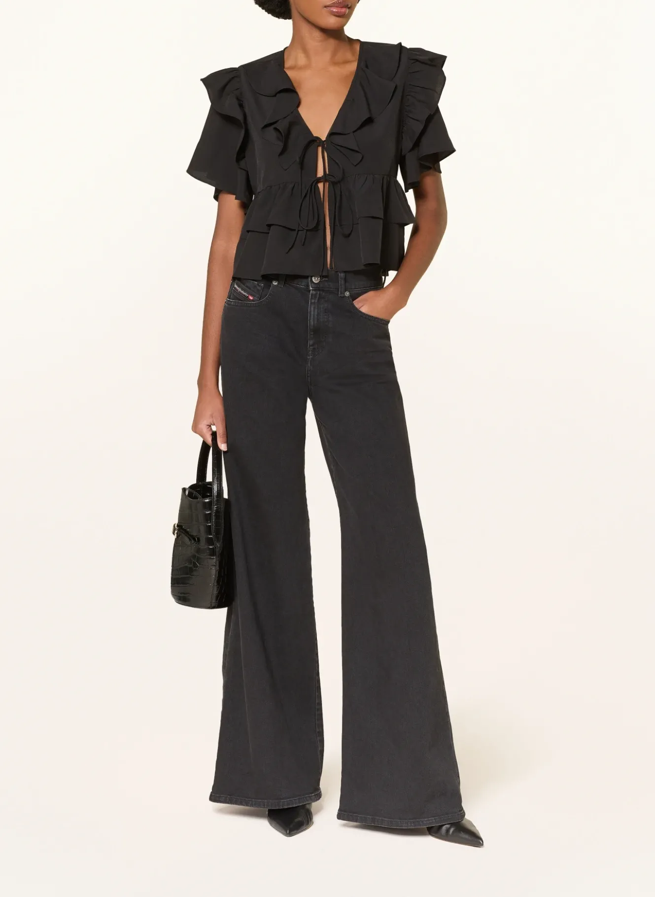 Bluse mit Volants