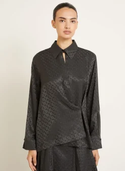 Blusenshirt CAMICIA CHESS aus Seide