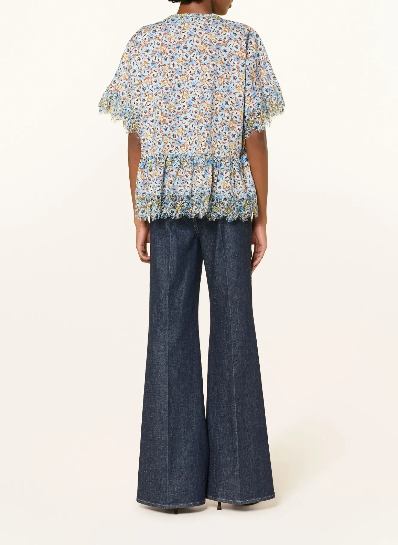 Blusenshirt FLORAL VOLUMES mit Spitze