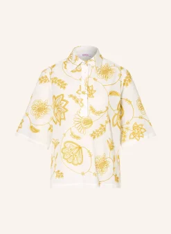 Blusenshirt IZANA mit Lochspitze und 3/4-Arm