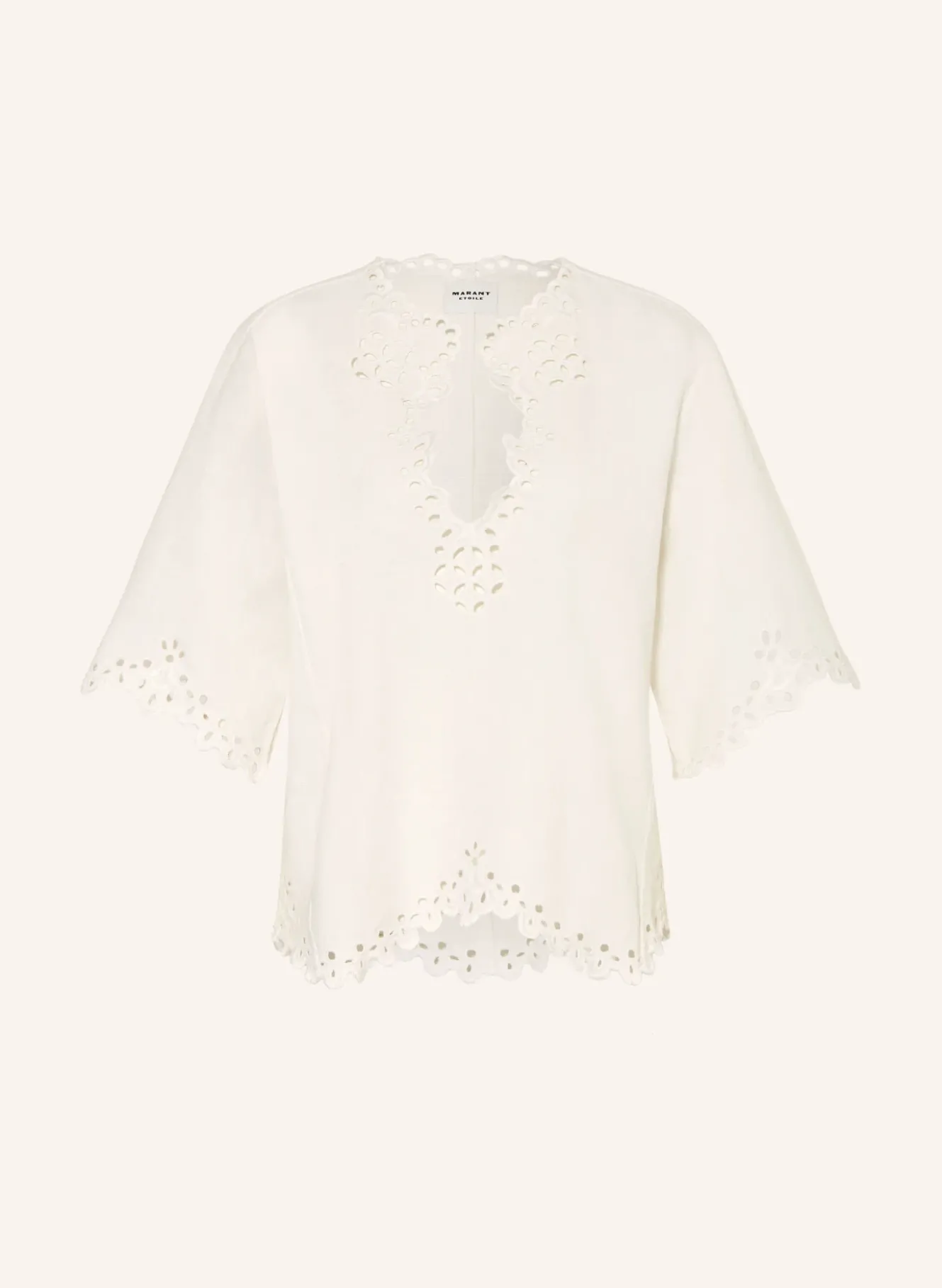 Blusenshirt SHANA mit Lochspitze und 3/4-Arm