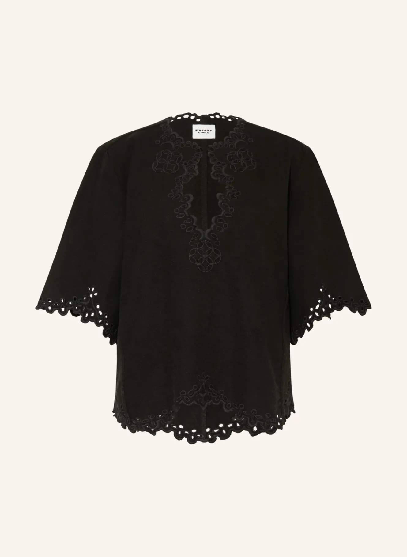 Blusenshirt SHANA mit Lochspitze und 3/4-Arm