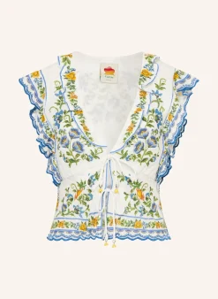 Blustentop mit Volants