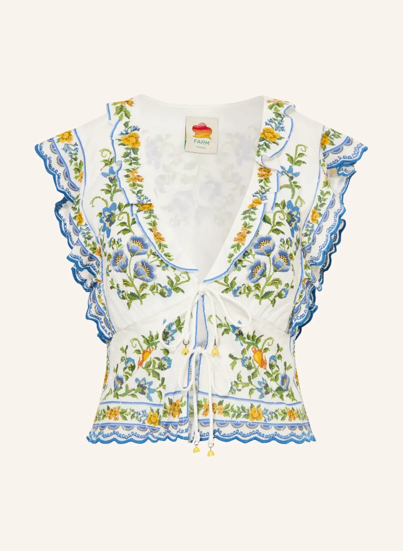Blustentop mit Volants