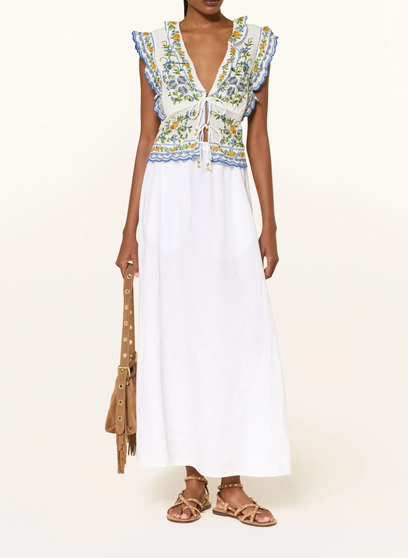 Blustentop mit Volants