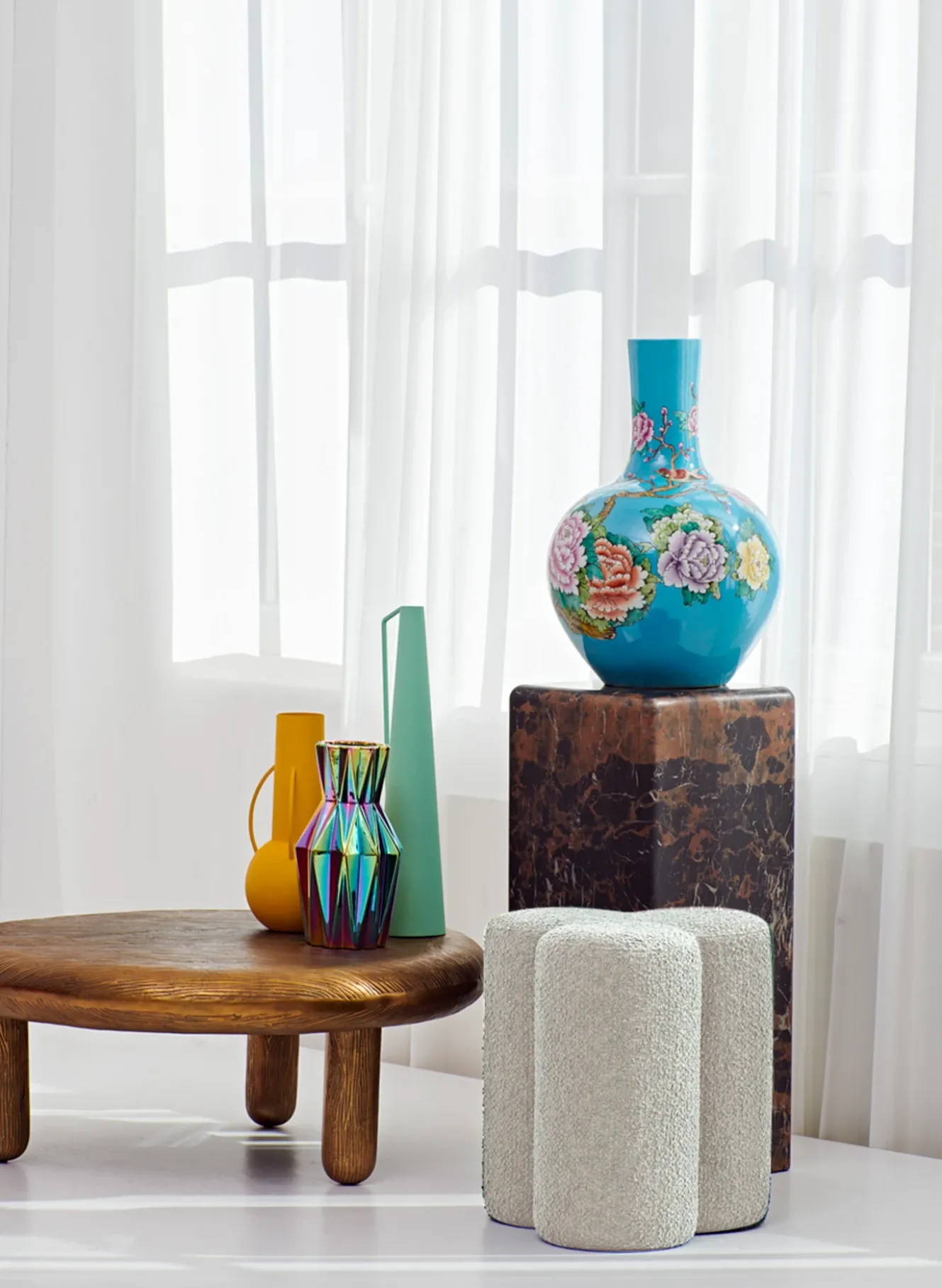 Bouclé-Hocker CLOVER