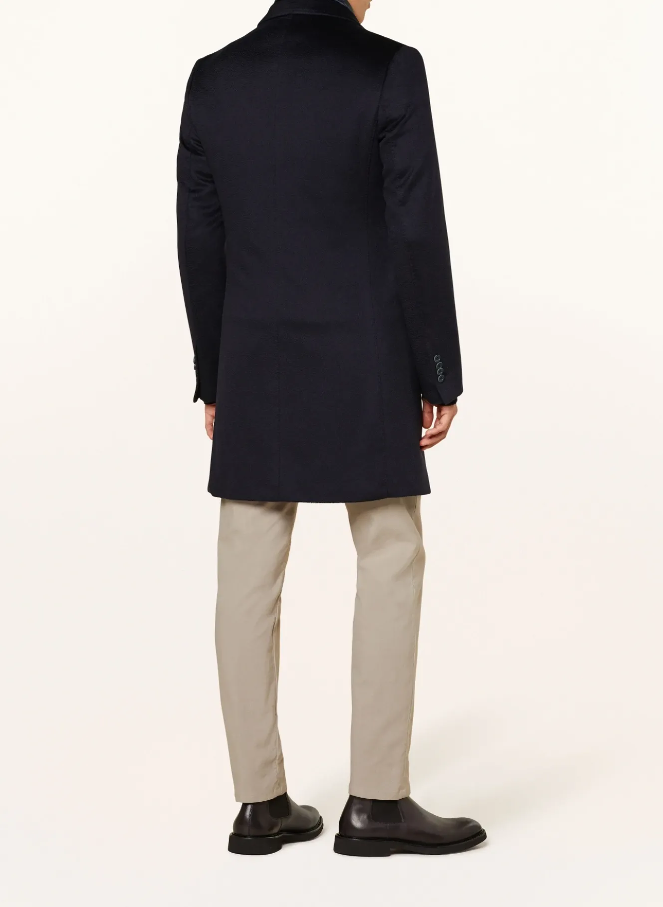 Cashmere-Mantel mit herausnehmbarer Blende