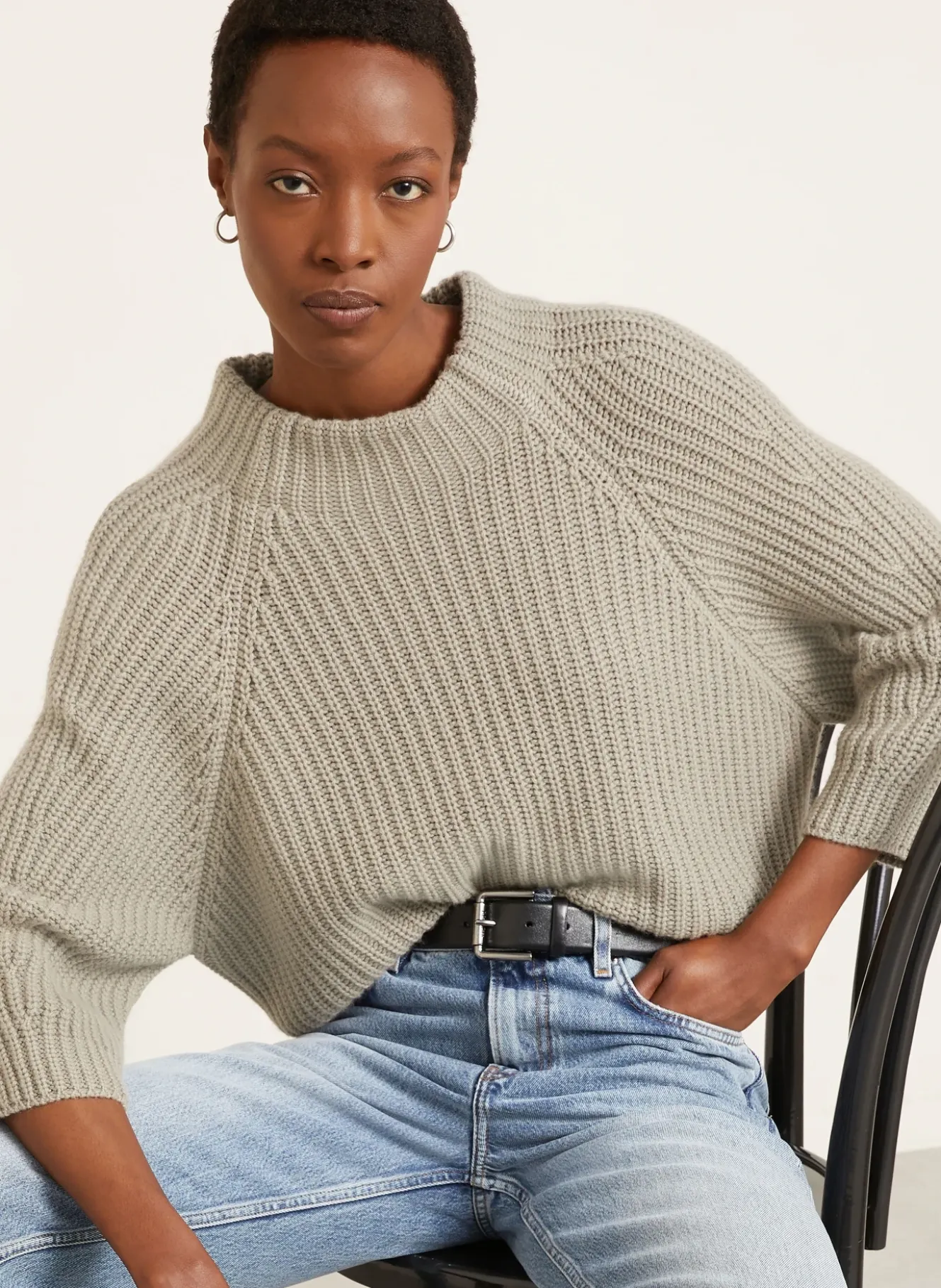 Cashmere-Pullover FALLOU mit 3/4-Arm