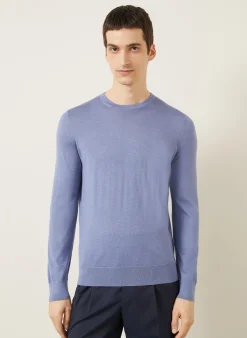 Cashmere-Pullover mit Seide