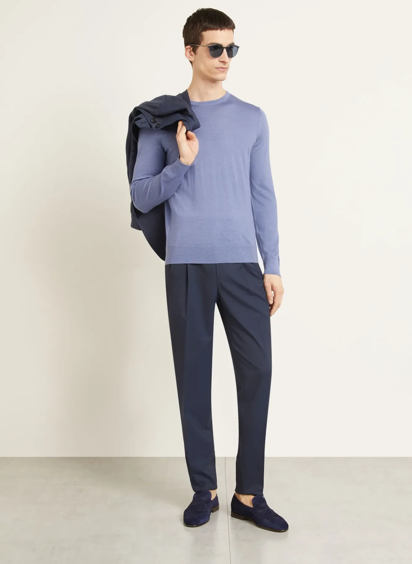 Cashmere-Pullover mit Seide