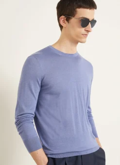 Cashmere-Pullover mit Seide