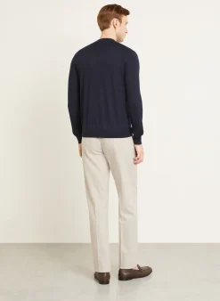 Cashmere-Pullover mit Seide