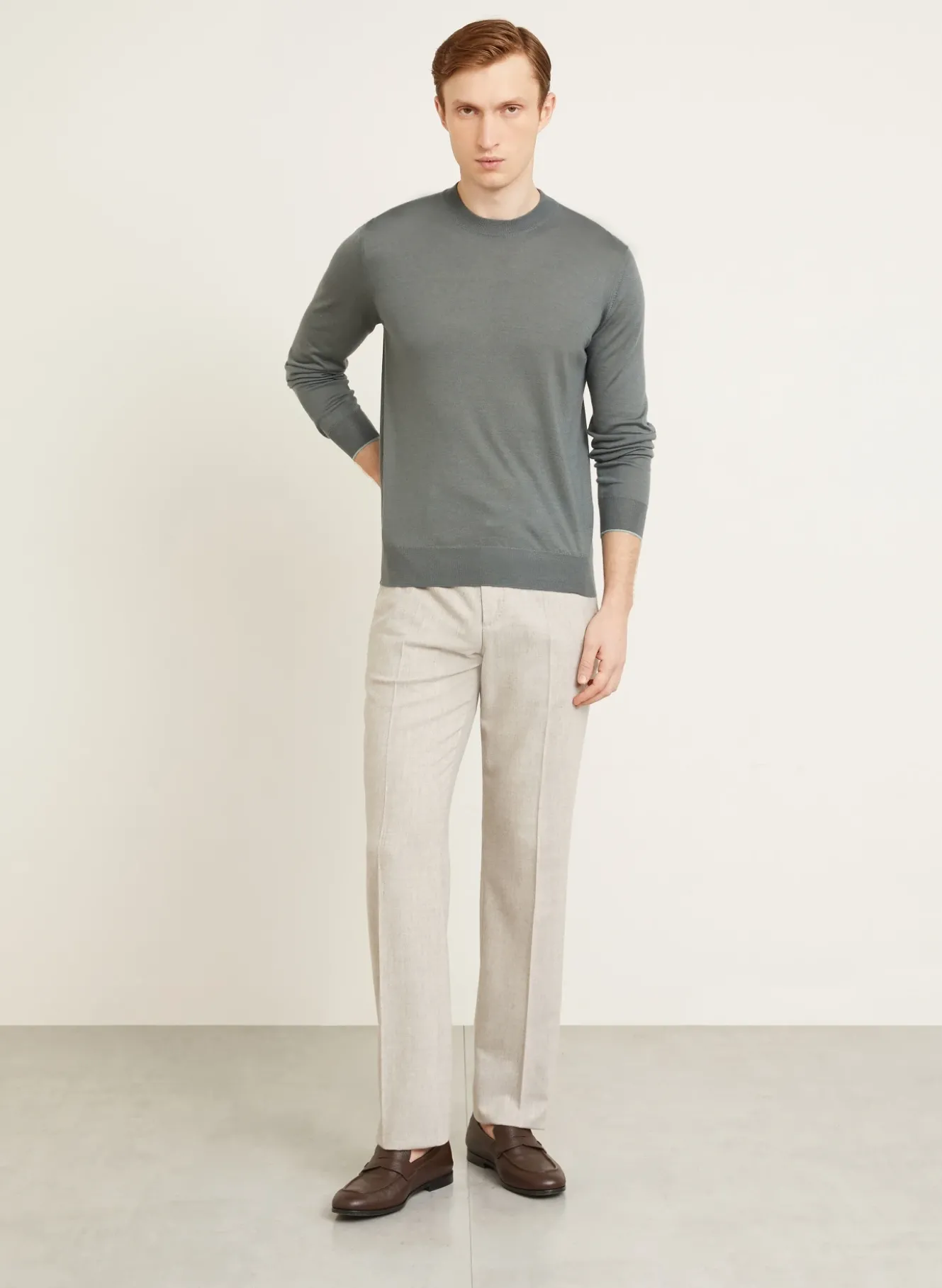 Cashmere-Pullover mit Seide