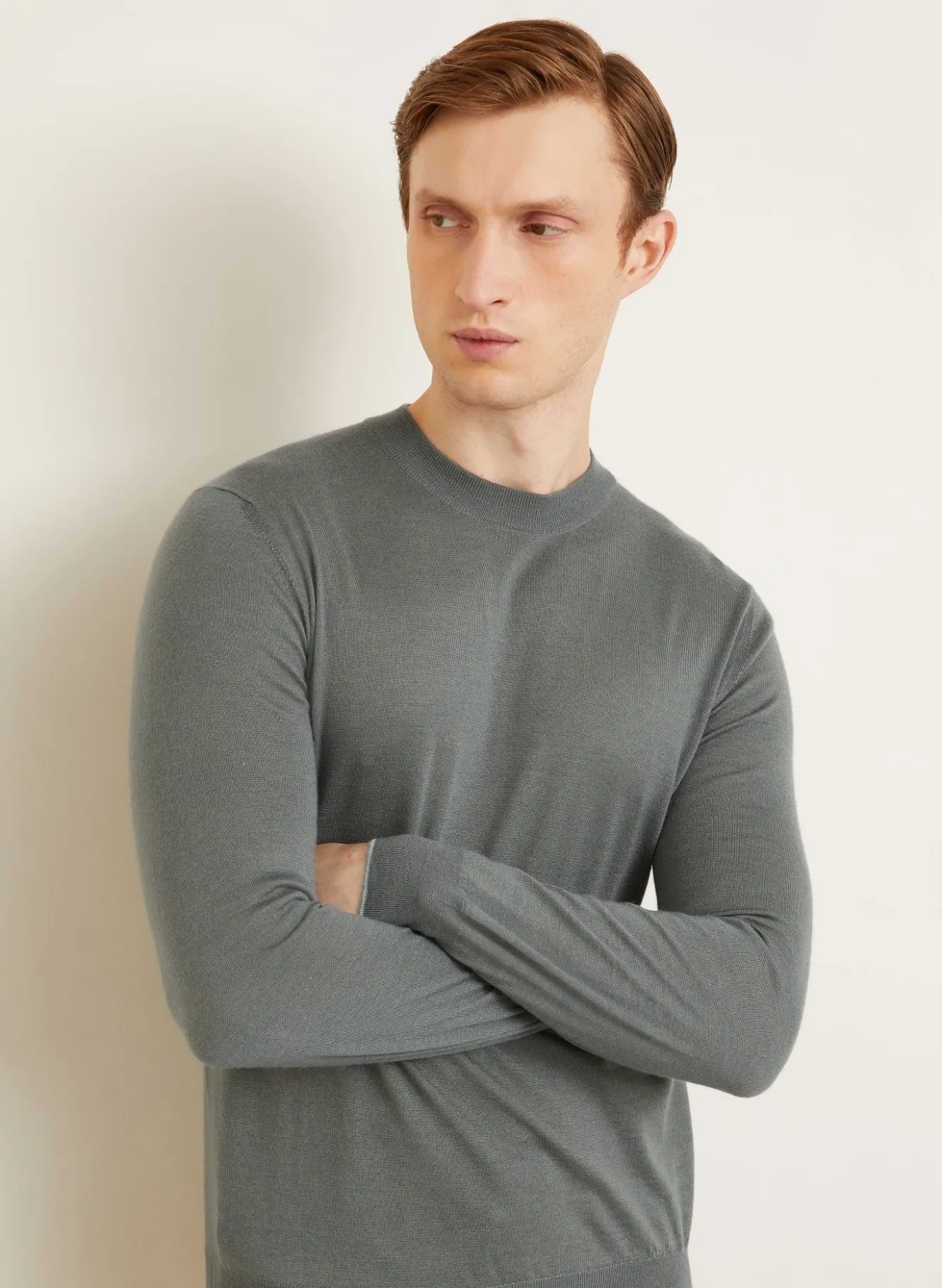 Cashmere-Pullover mit Seide