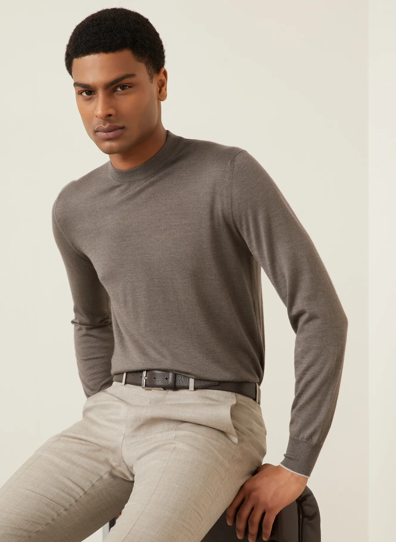 Cashmere-Pullover mit Seide
