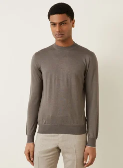 Cashmere-Pullover mit Seide