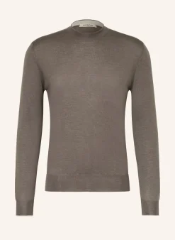 Cashmere-Pullover mit Seide