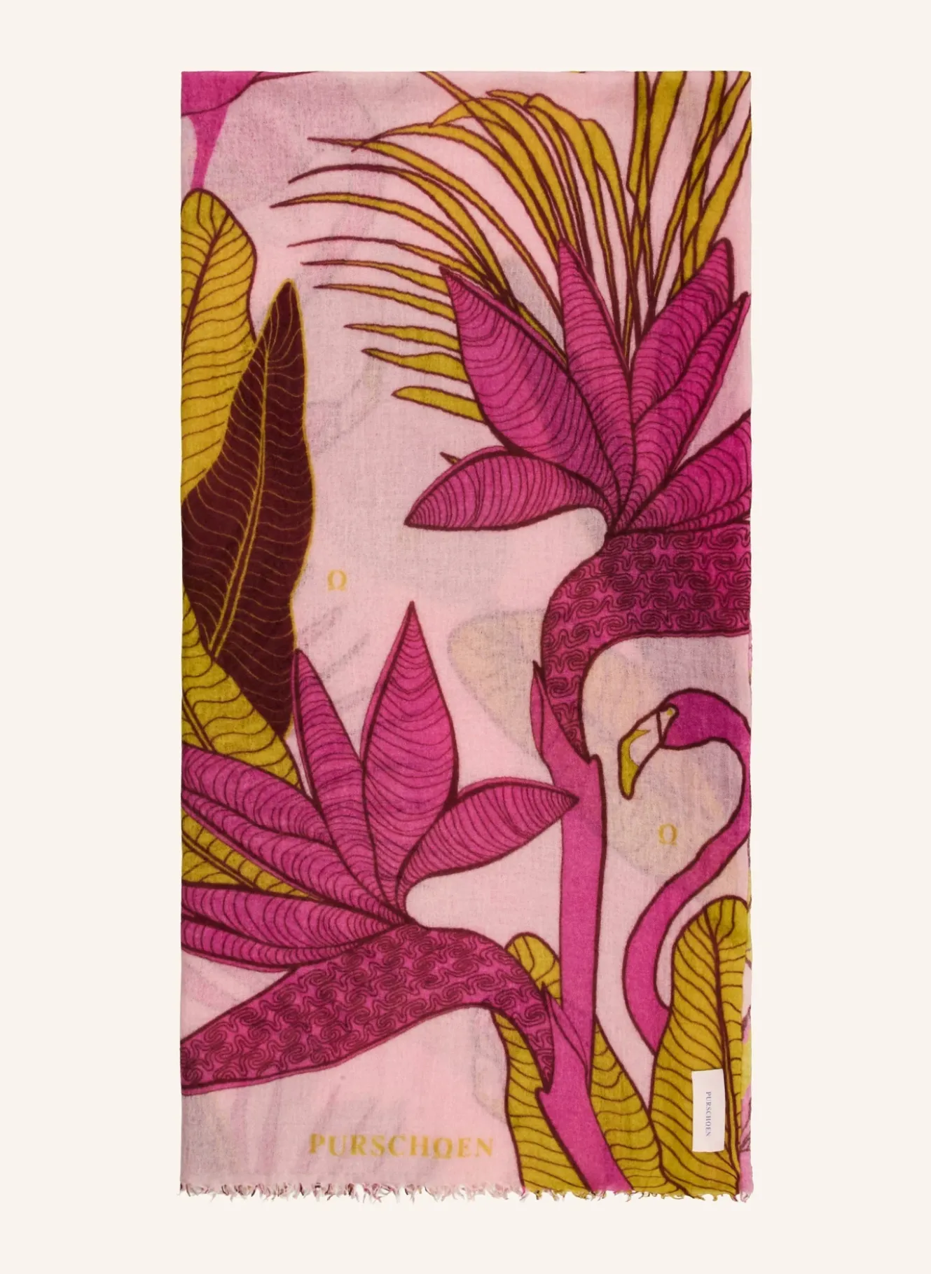 Cashmere-Schal FLAMINGO