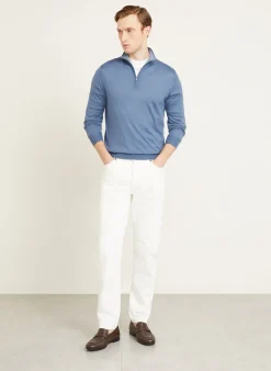 Cashmere-Troyer mit Seide