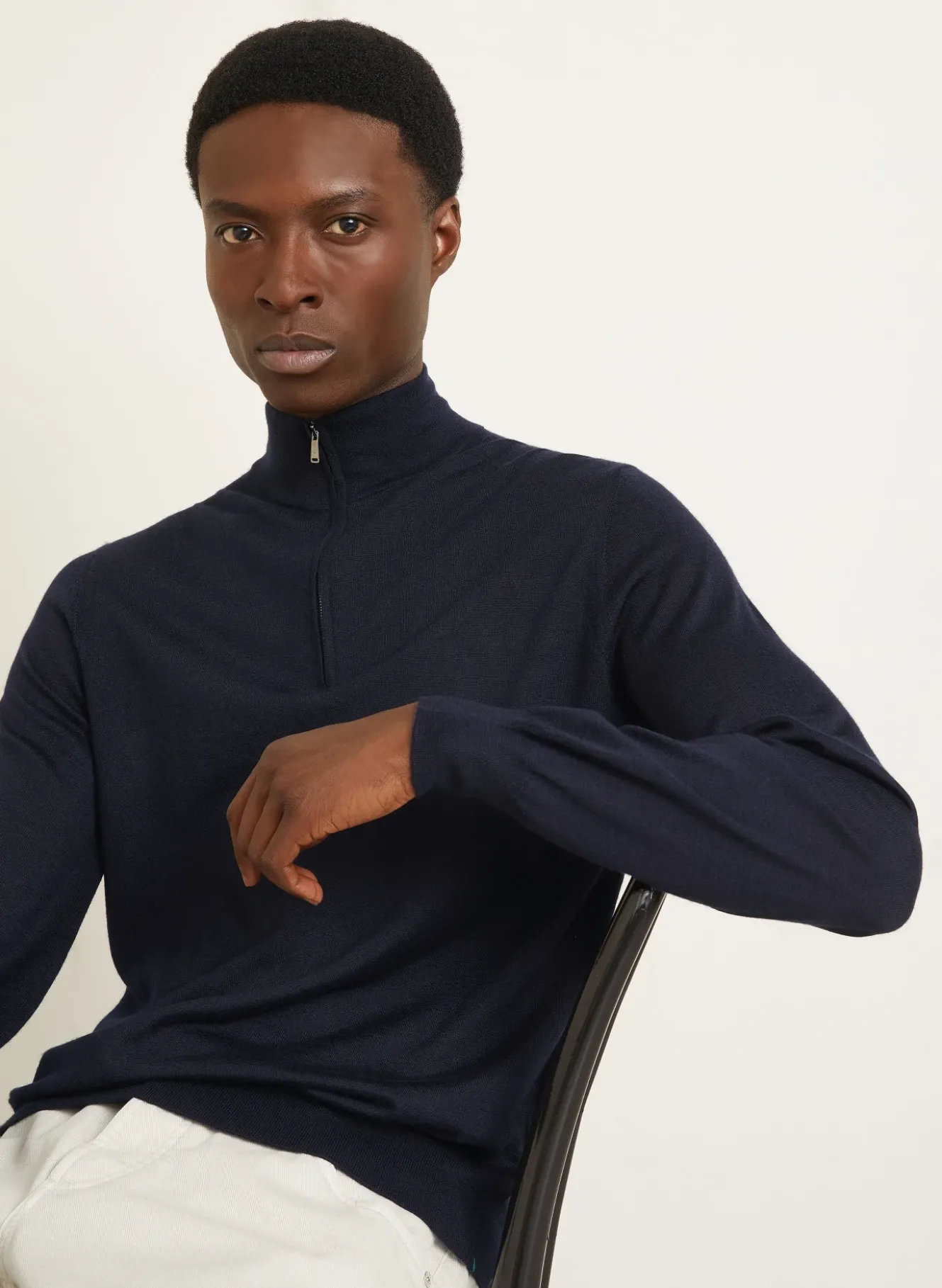 Cashmere-Troyer mit Seide
