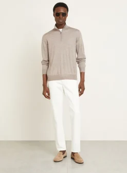Cashmere-Troyer mit Seide
