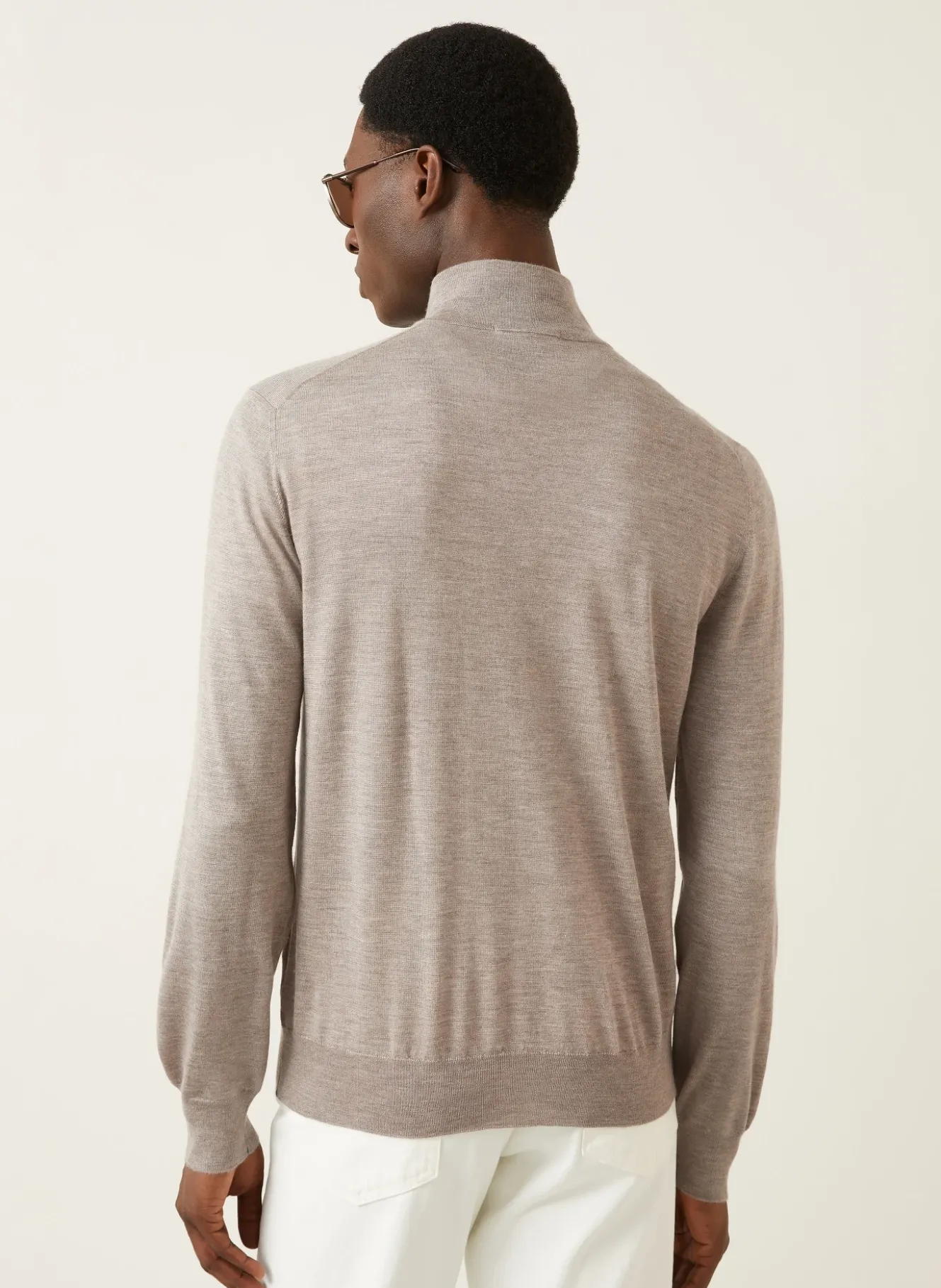 Cashmere-Troyer mit Seide