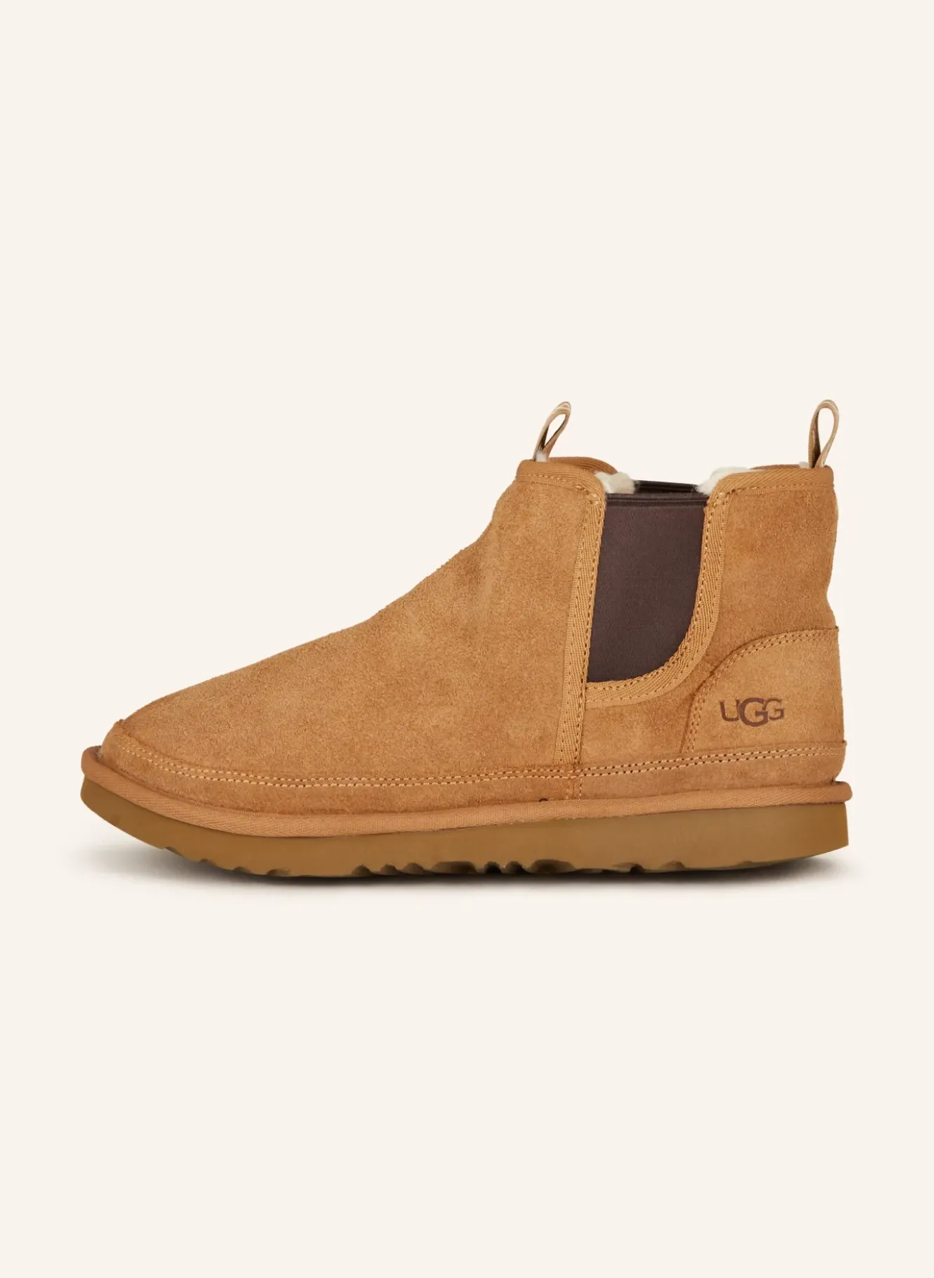 Chelsea-Boots mit Kunstfell