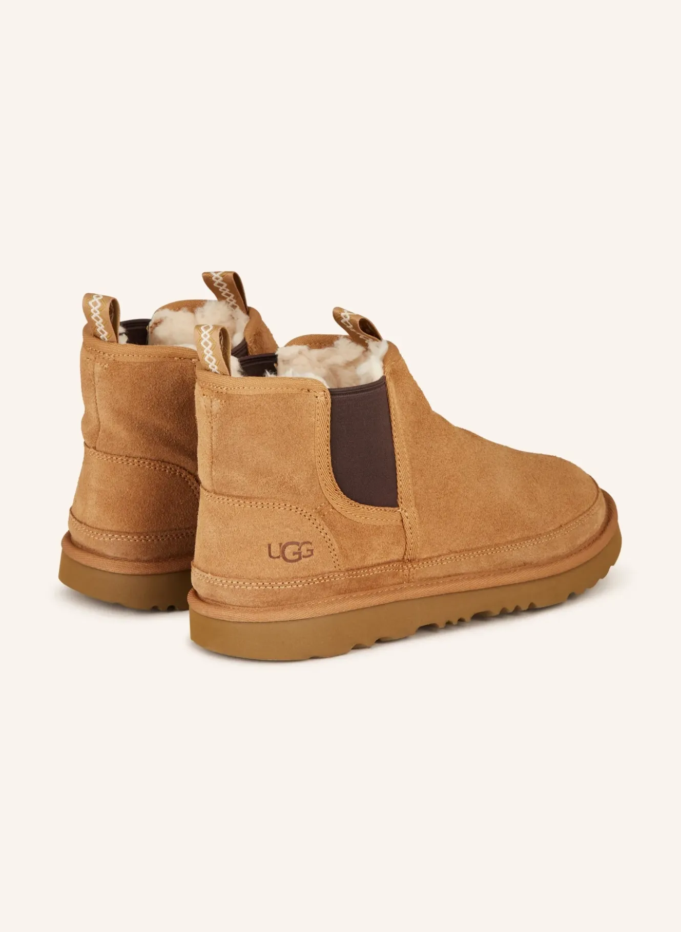 Chelsea-Boots mit Kunstfell