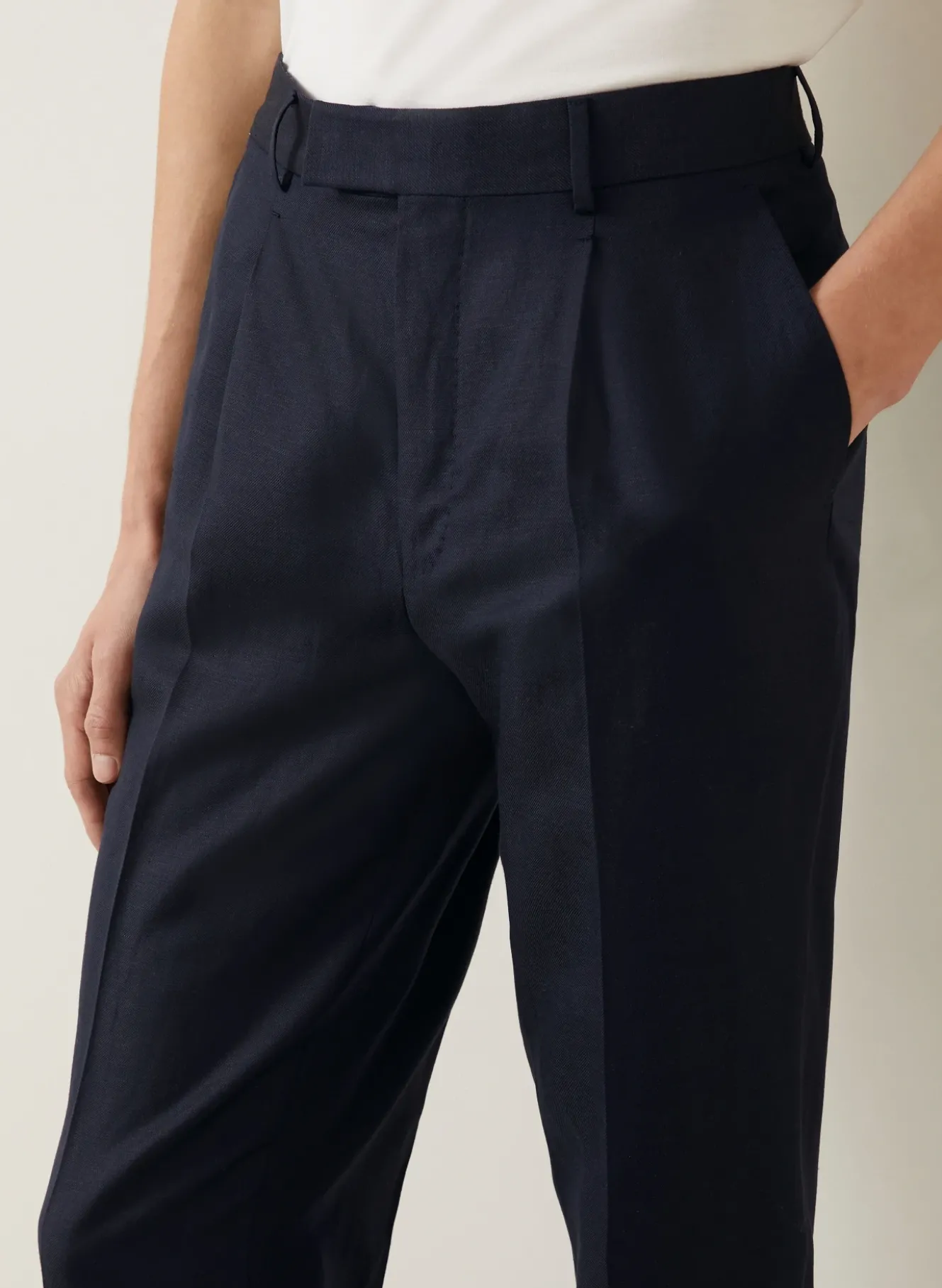 Chino Extra Slim Fit mit Leinen