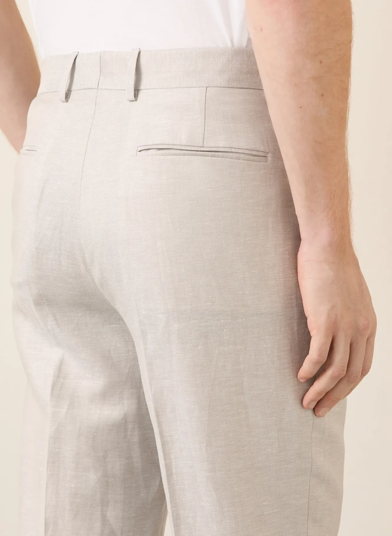 Chino Extra Slim Fit mit Leinen