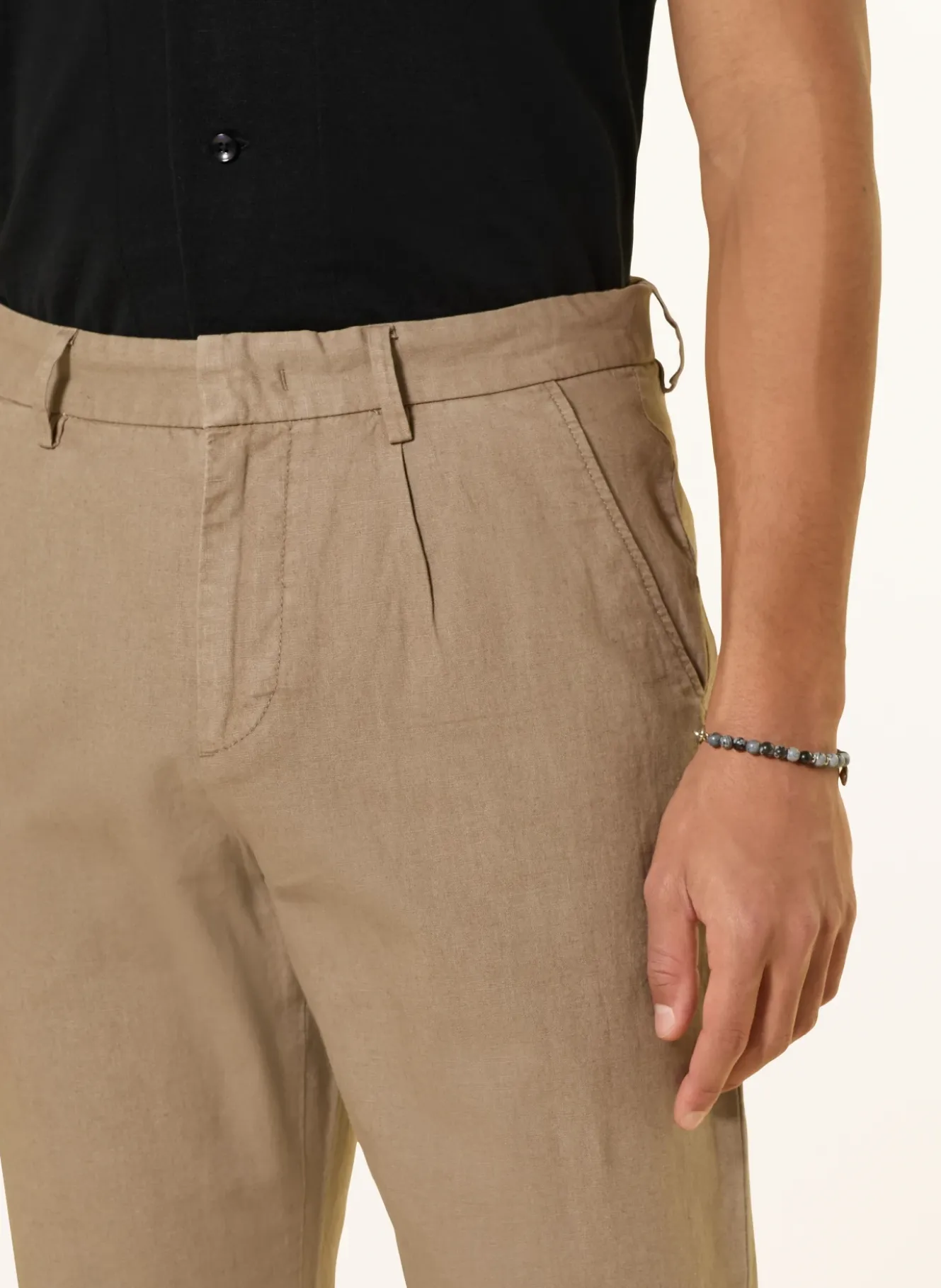 Chino Regular Fit mit Leinen