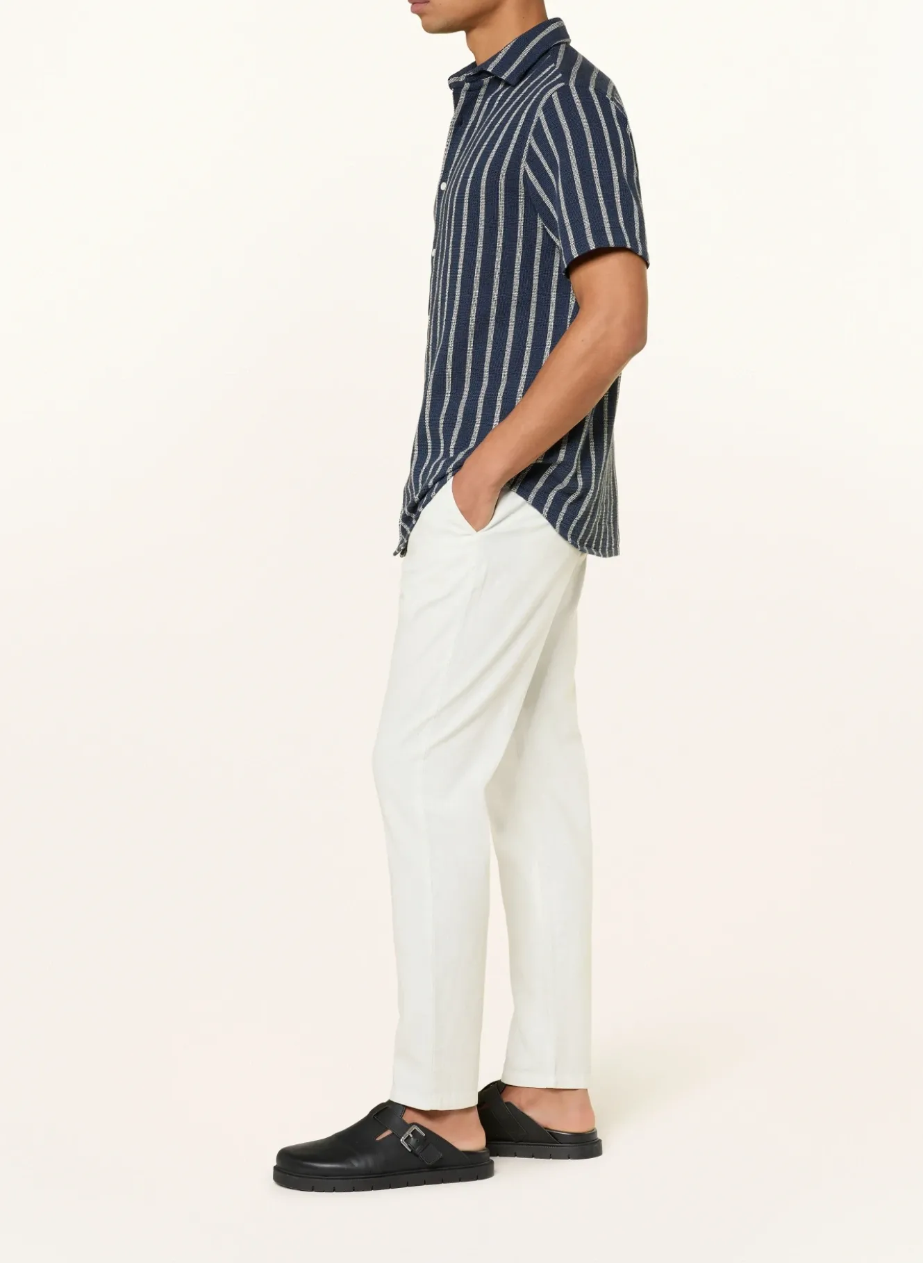 Chino Regular Fit mit Leinen