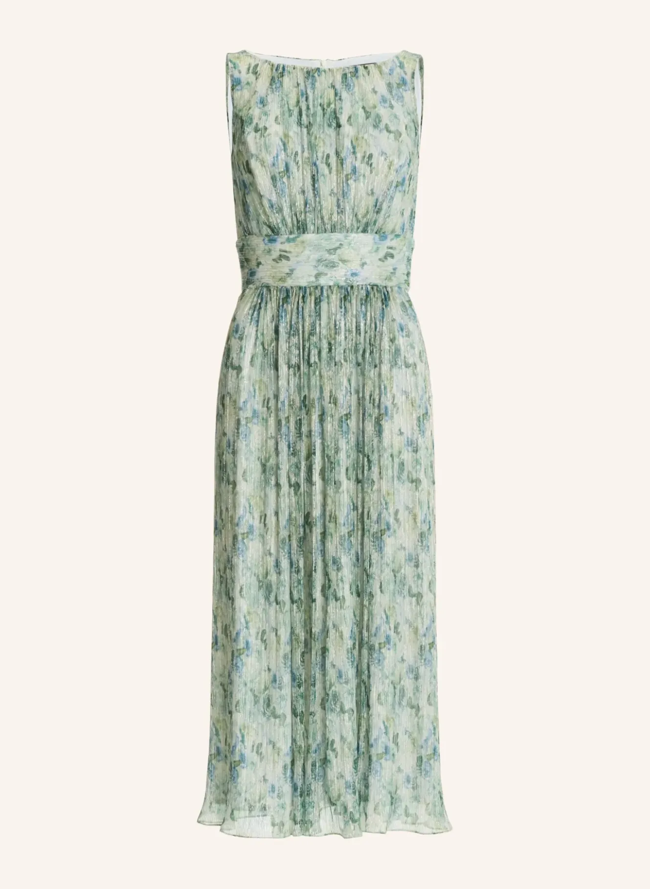 Cocktailkleid mit Plissees und Glitzergarn