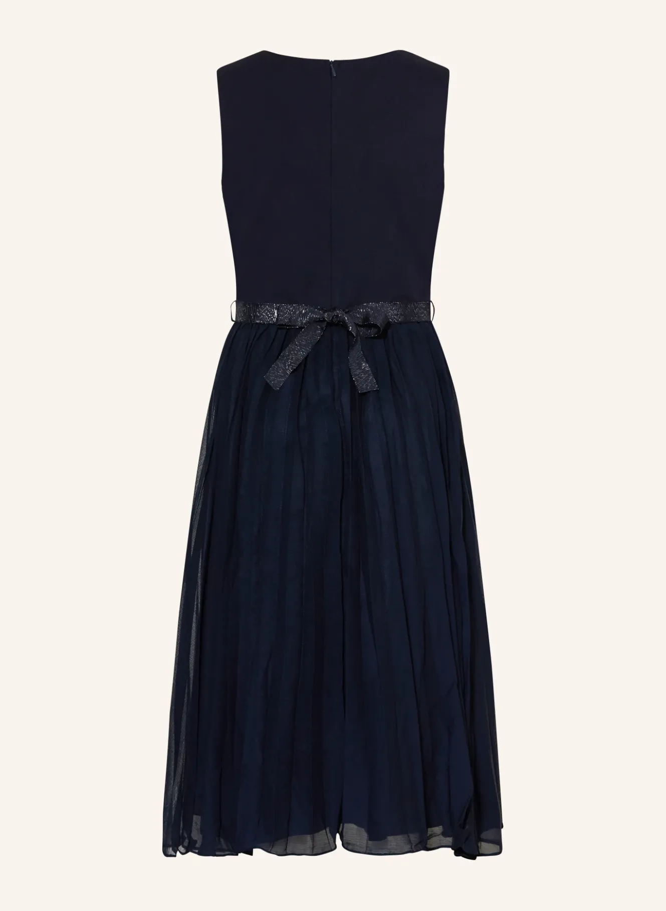 Cocktailkleid mit Plissees und Glitzergarn