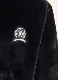 College-Jacke aus Kunstfell