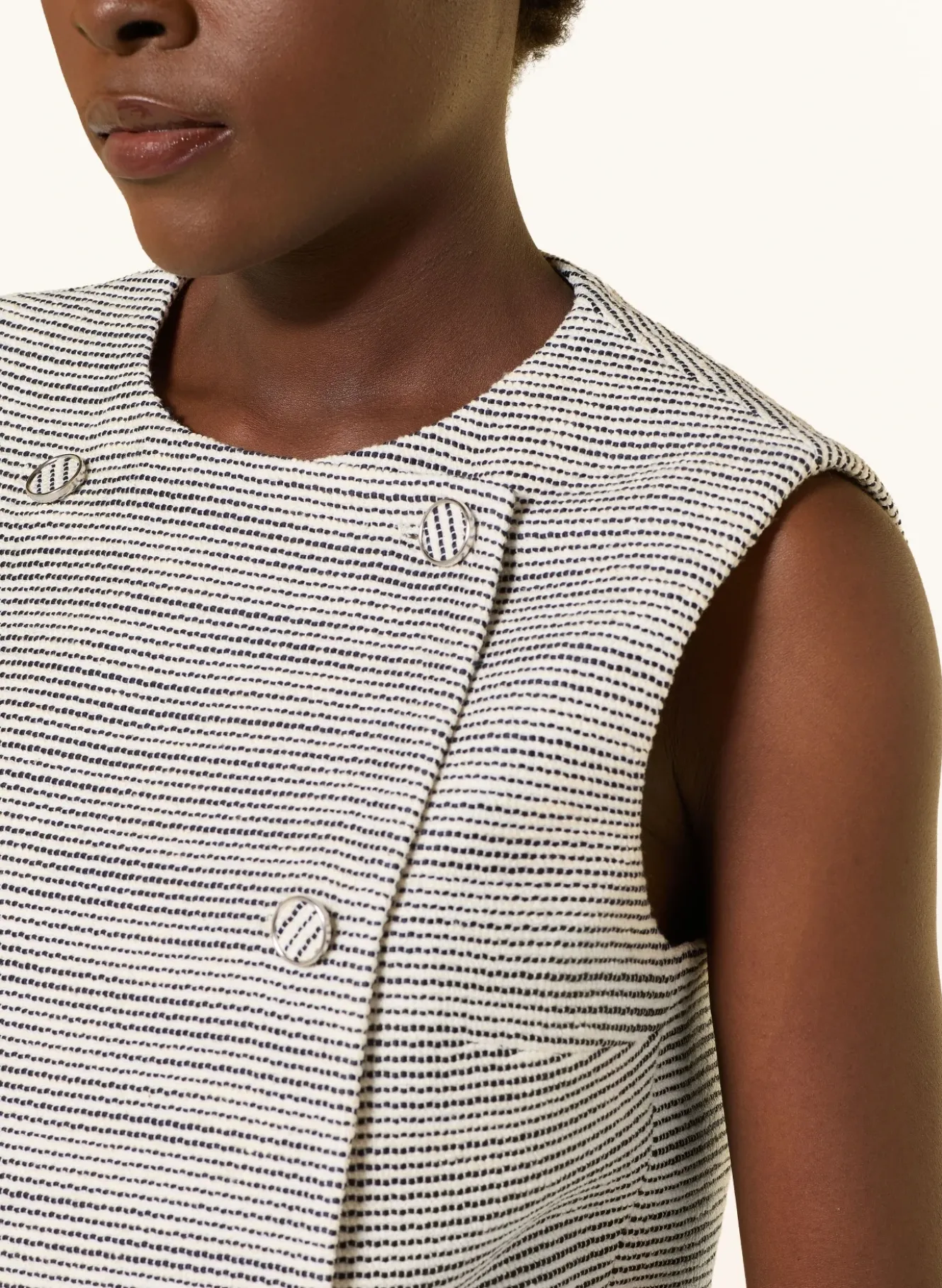 Cropped-Blazerweste AWINEA aus Bouclé