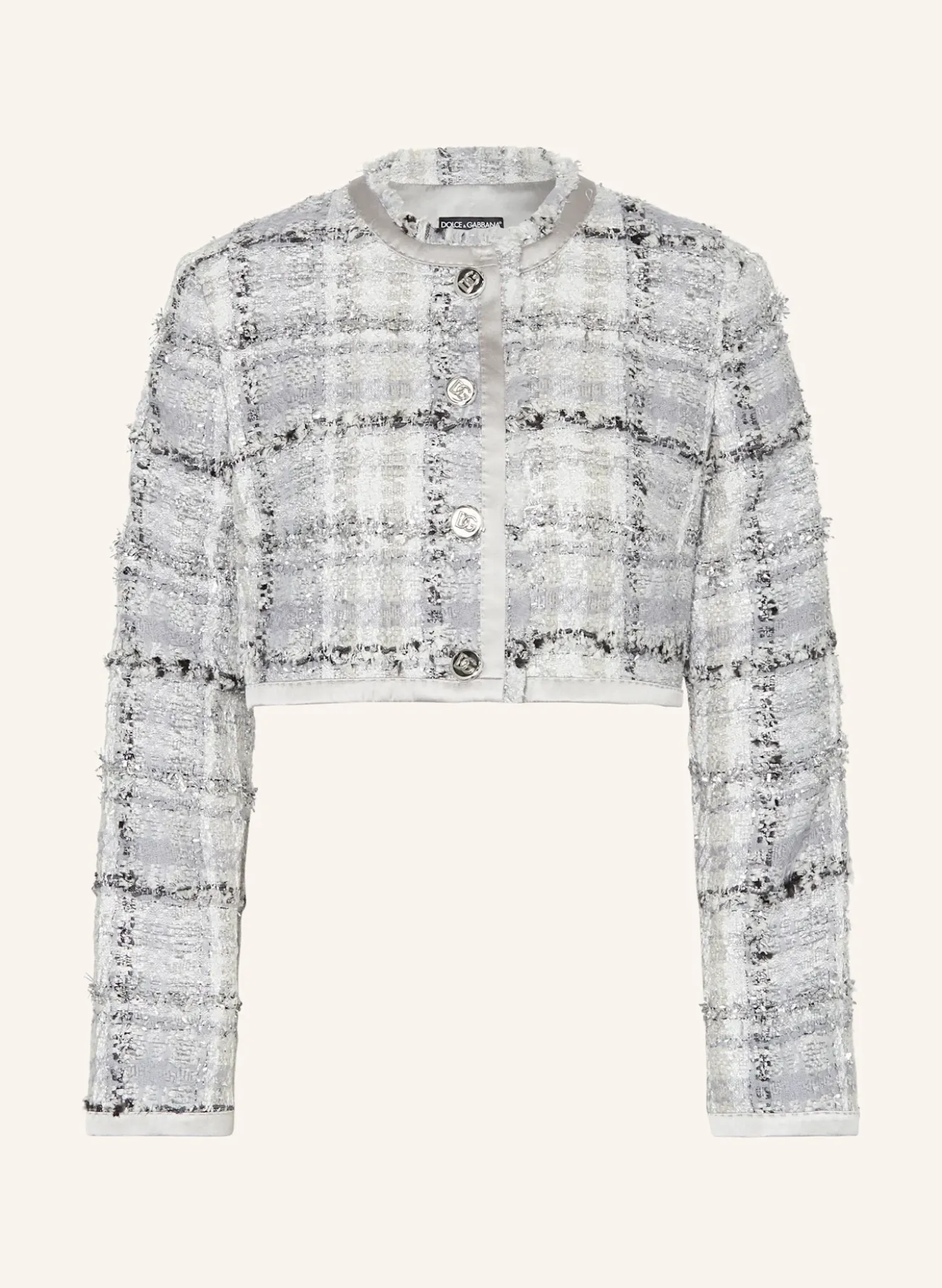 Cropped-Jacke RACHEL aus Tweed mit Glitzergarn