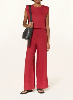 Cropped-Shirt aus Leinen