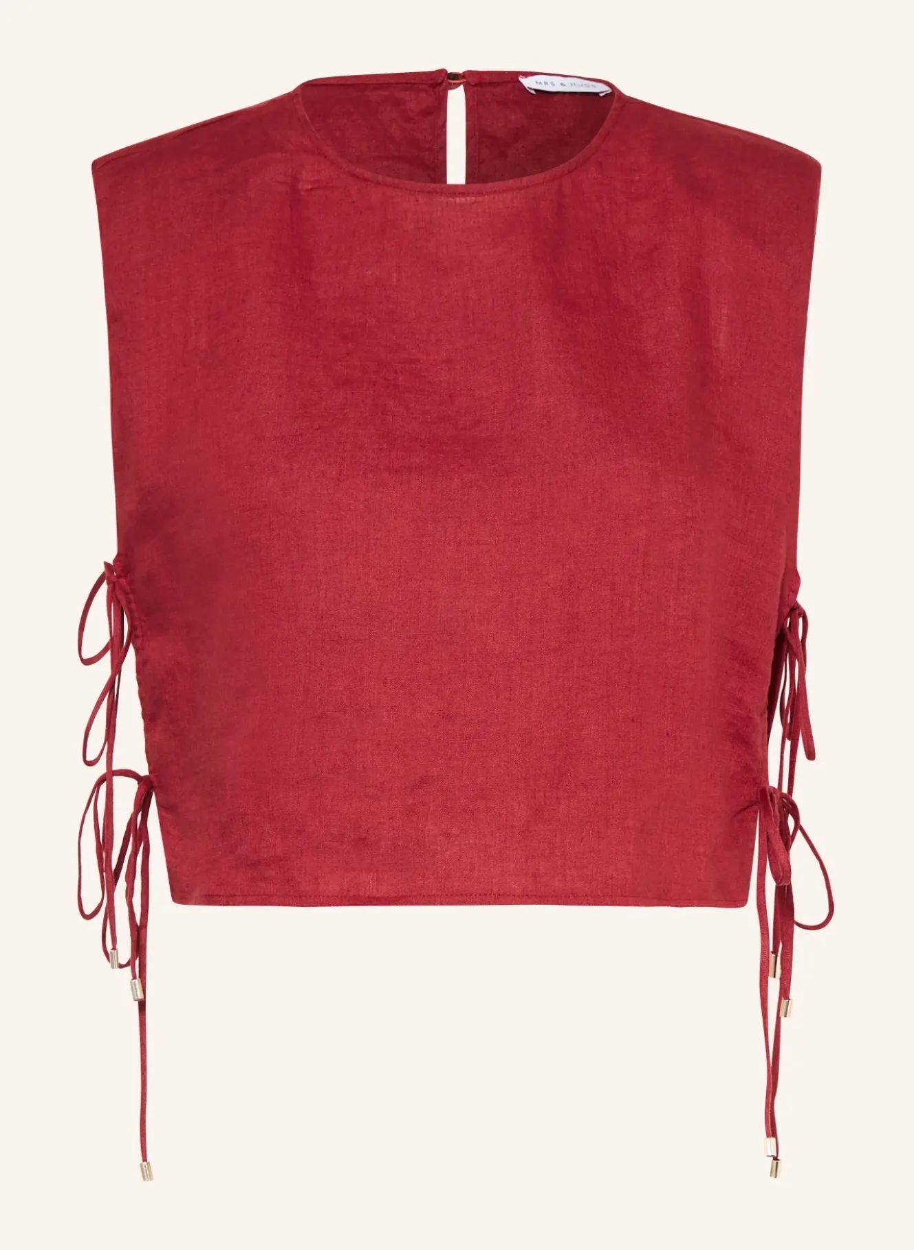 Cropped-Shirt aus Leinen
