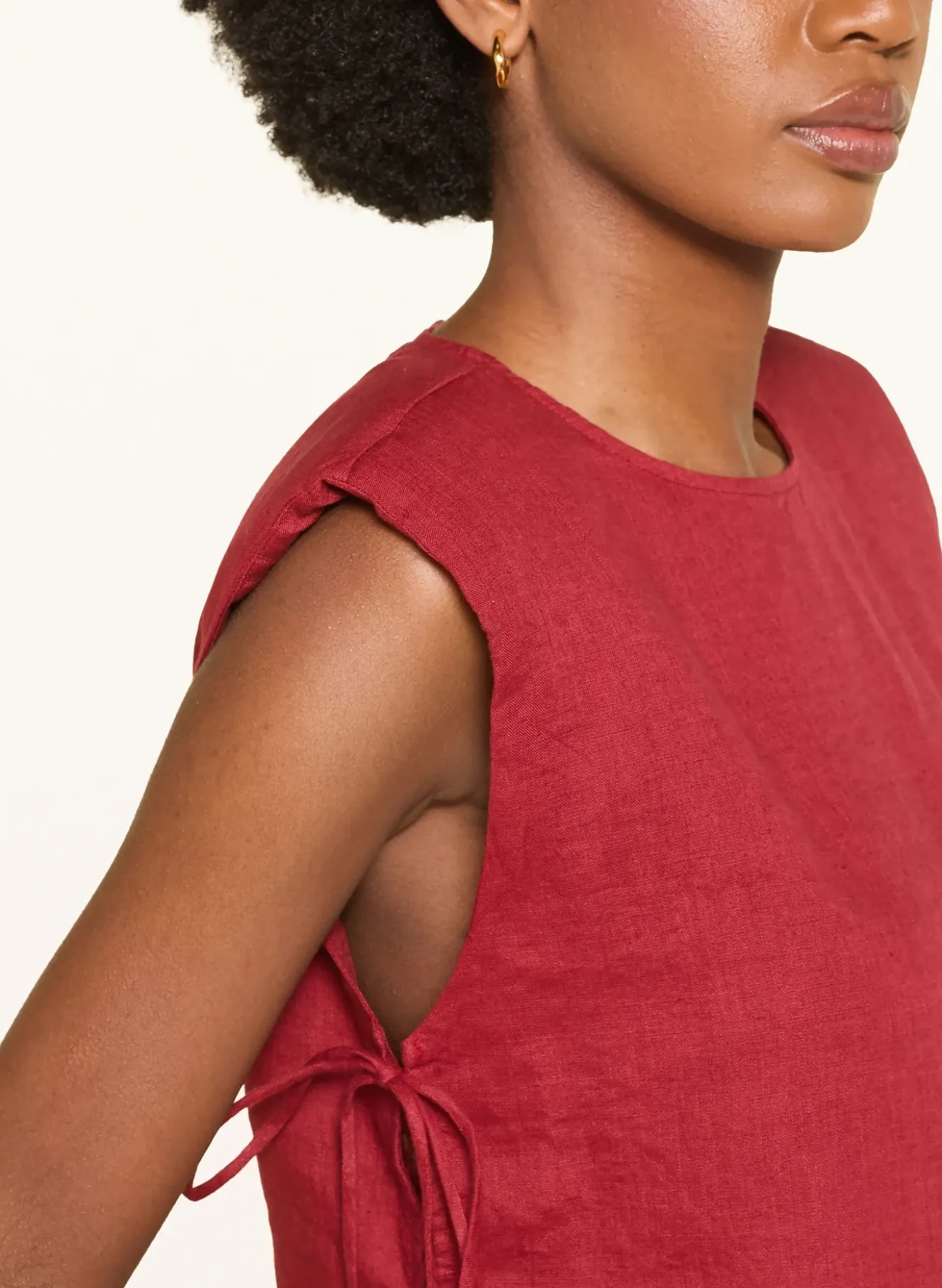 Cropped-Shirt aus Leinen