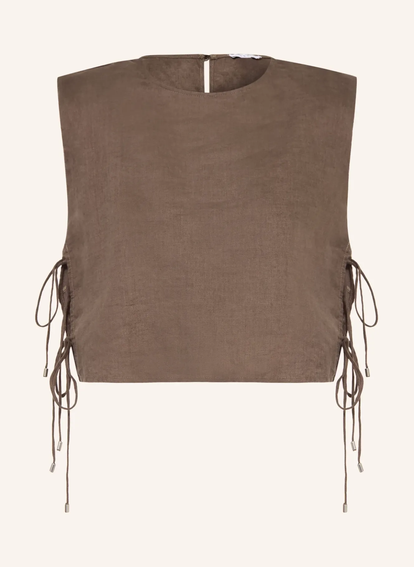 Cropped-Shirt aus Leinen